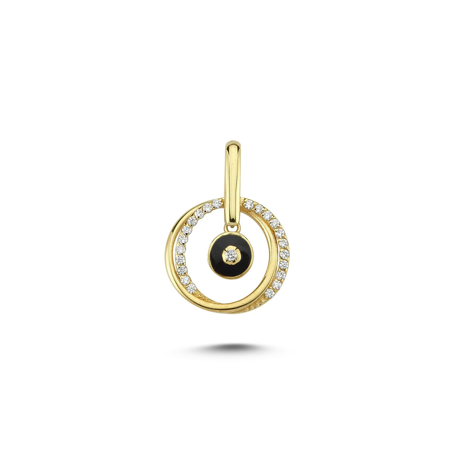 Beelo Gold 14K Altın Mineli Taşlı Kolye Ucu