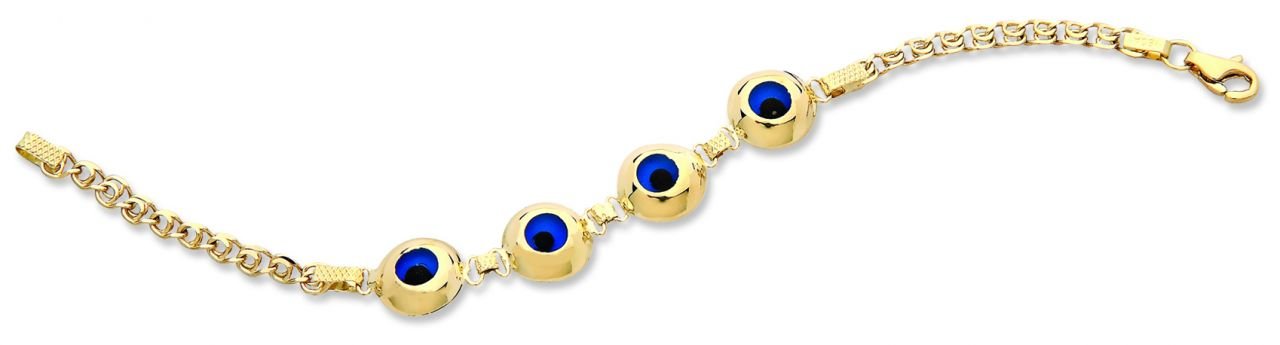 Beelo Gold 14K Altın Çocuk Nazar Bileklik CZT003