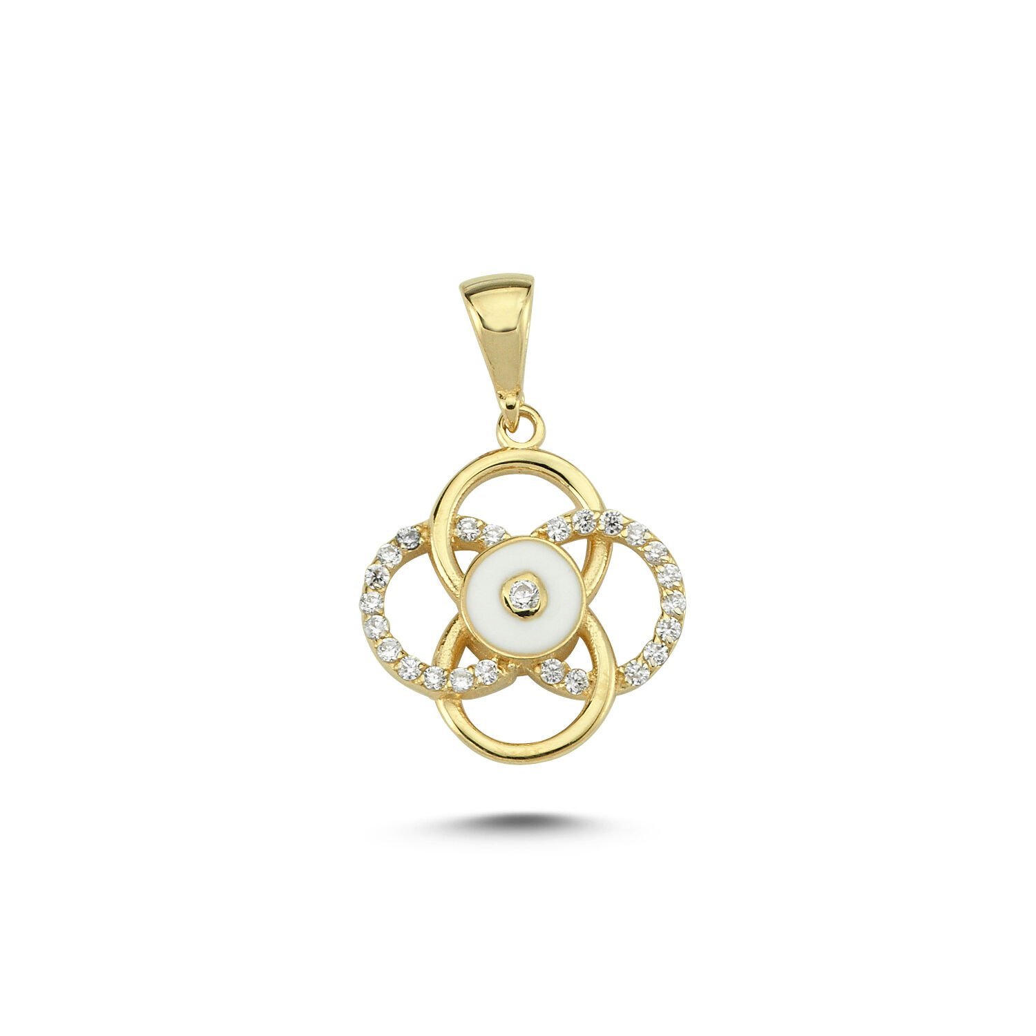 Beelo Gold 14K Altın Mineli Taşlı Kolye Ucu