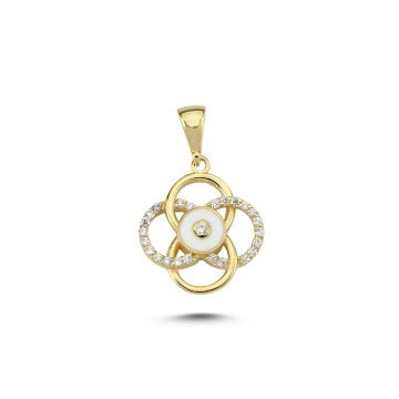 Beelo Gold 14K Altın Mineli Taşlı Kolye Ucu
