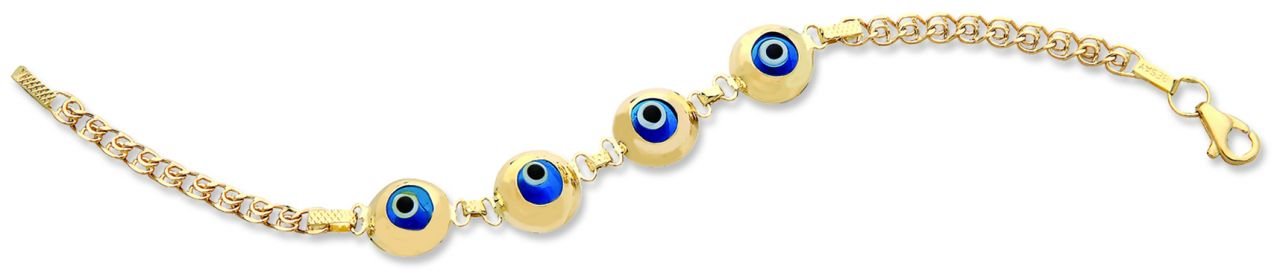 Beelo Gold 14K Altın Çocuk Nazar Bileklik CZT010