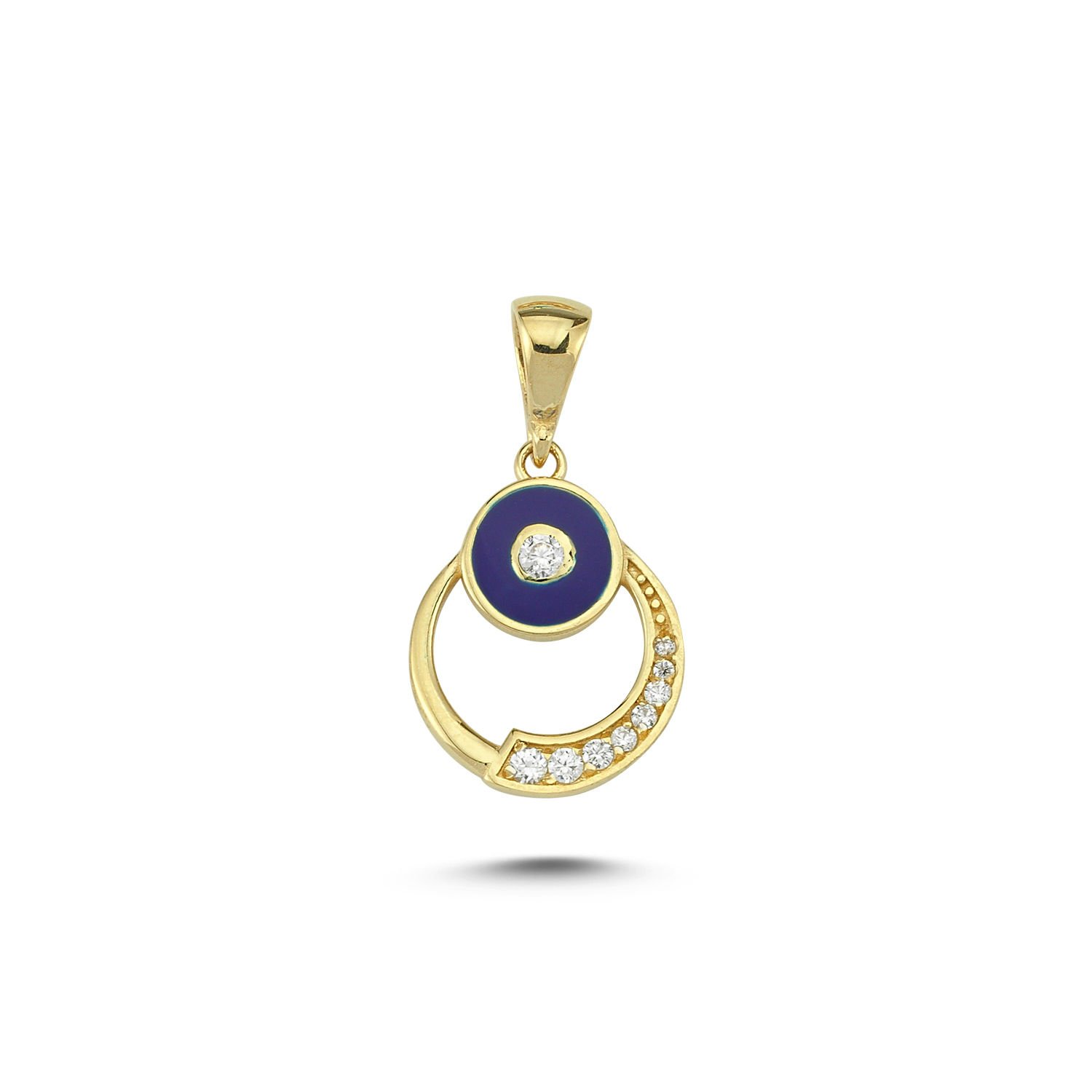 Beelo Gold 14K Altın Mineli Taşlı Kolye Ucu