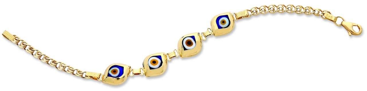 Beelo Gold 14K Altın Çocuk Nazar Bileklik CZT016