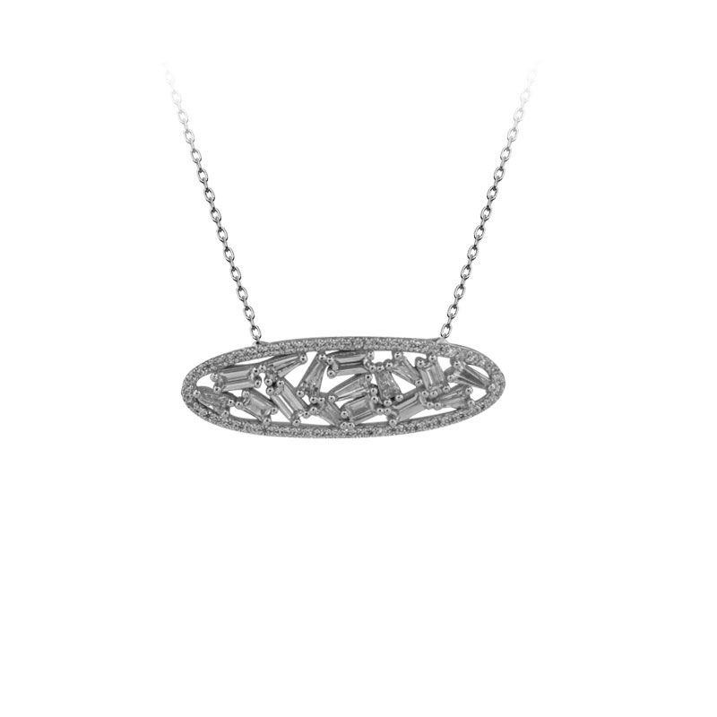 Beelo Silver Gümüş 925K Gümüş Baget Tasarım Kolye