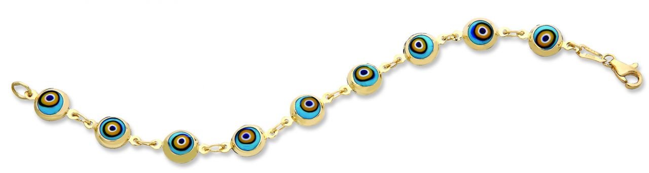 Beelo Gold 14K Altın Çocuk Nazar Bileklik CSI003