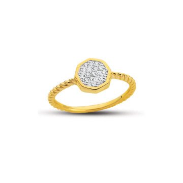Beelo Gold 14K Altın Tasarım Yüzük BGAZ416