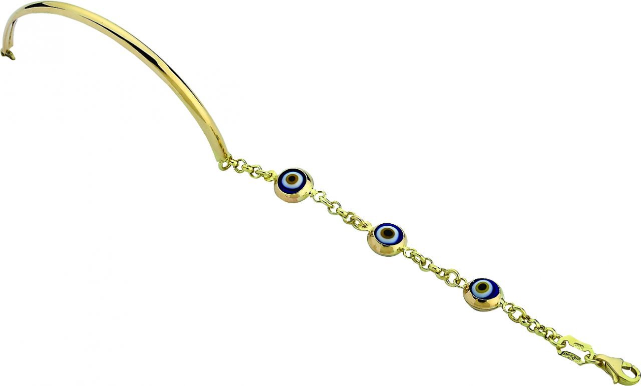 Beelo Gold  14K Altın Çocuk Nazar Bilezik CB006