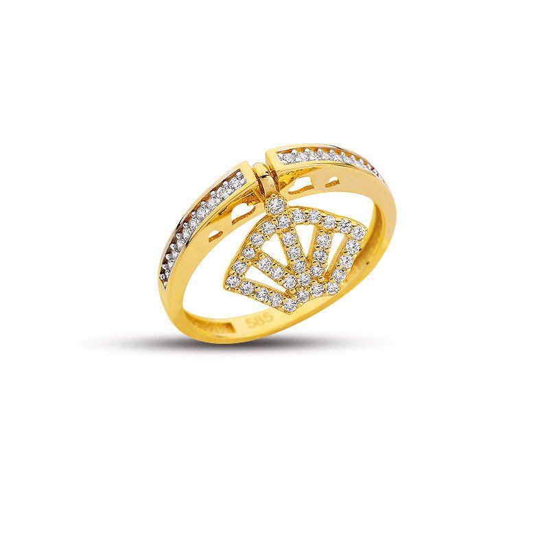 Beelo Gold 14K Altın Kral Tacı Yüzük BGAZ422