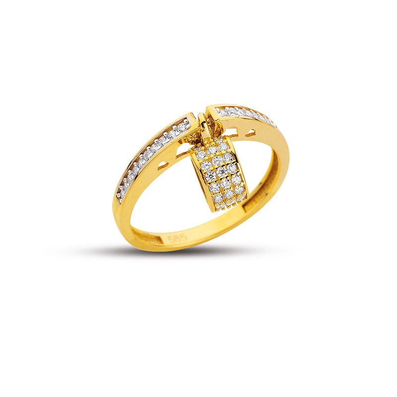 Beelo Gold 14K Altın Tasarım Yüzük BGAZ423
