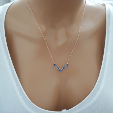 Beelo Silver Gümüş 925K Gümüş Baget Tasarım Kolye