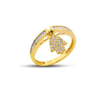 Beelo Gold 14K Altın Fatıma'nın Eli Yüzük BGAZ430