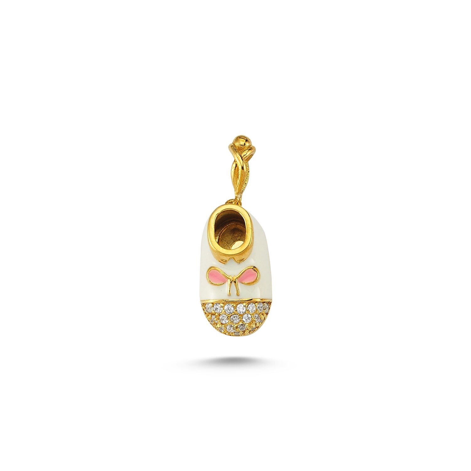 Beelo Gold 14K Patik Mineli Taşlı Kolye Ucu