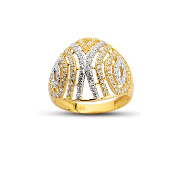 Beelo Gold 14K Altın Tasarım Yüzük BGAZ454