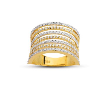Beelo Gold 14K Altın Tasarım Yüzük BGAZ458