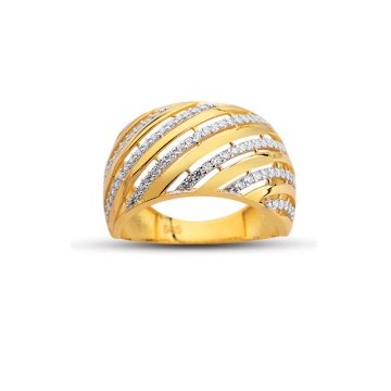 Beelo Gold 14K Altın Tasarım Yüzük BGAZ462