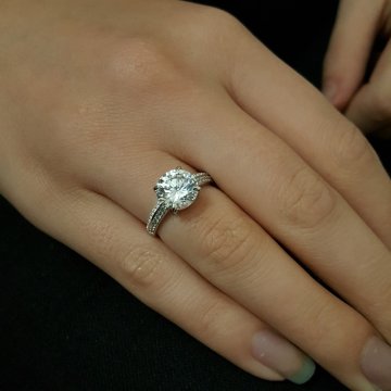 Beelo Silver  925K Gümüş Tek Taş Yüzük