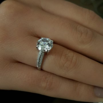 Beelo Silver  925K Gümüş Tek Taş Yüzük