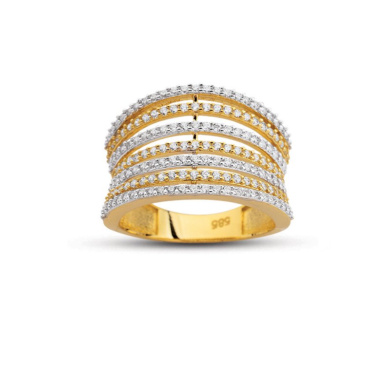 Beelo Gold 14K Altın Tasarım Yüzük BGAZ464