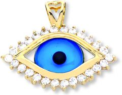 Beelo Gold 14K Altın Nazar Göz Kolye Ucu