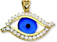 Beelo Gold 14K Altın Nazar Göz Kolye Ucu
