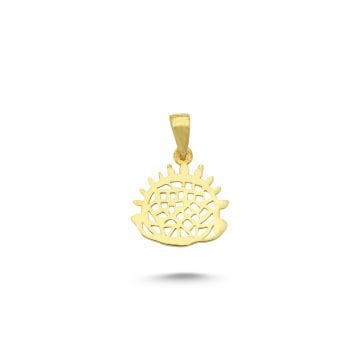 Beelo Gold 14K Altın Hitit Güneşi Kolye Ucu