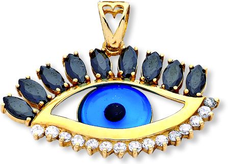 Beelo Gold 14K Altın Nazar Göz Kolye Ucu