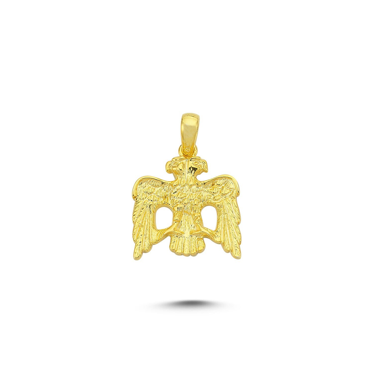 Beelo Gold 14K Altın Çift Başlı Kartal Kolye Ucu