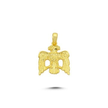 Beelo Gold 14K Altın Çift Başlı Kartal Kolye Ucu