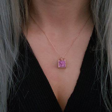 Beelo Silver 925K Gümüş Taşlı Hediye Paketi Kolye