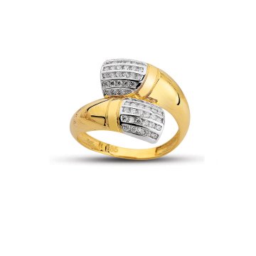 Beelo Gold 14K Altın Tasarım Yüzük BGAZ496