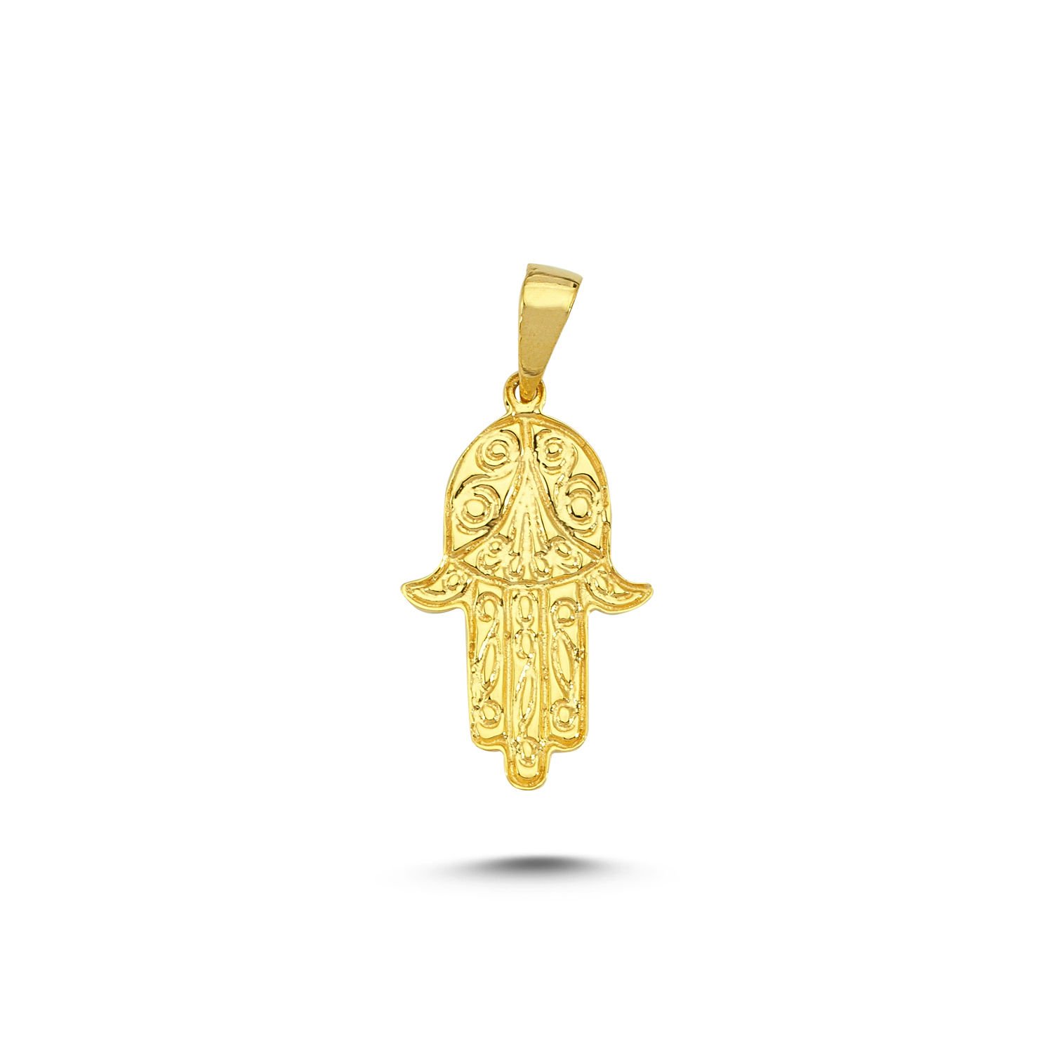 Beelo Gold 14K Altın Fatma Ana Eli Motifli Kolye Ucu