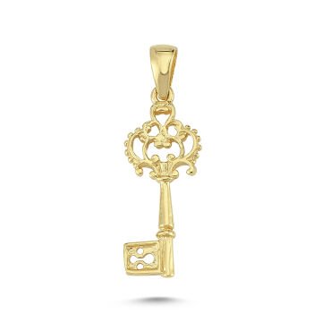Beelo Gold 14K Altın Anahtar Özel Tasarım Kolye Ucu