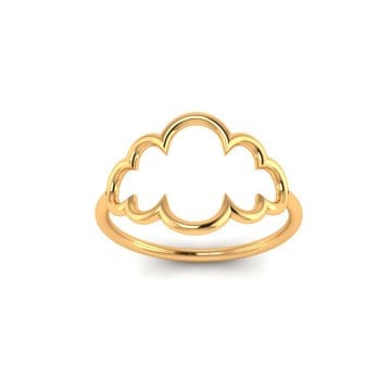 Beelo Gold 14K Altın Bulut Eklem Yüzük