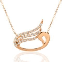 Beelo Silver Rose Altın K. 925K Gümüş Vav Kolye BSKL223