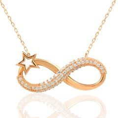 Beelo Silver 925K Gümüş Sonsuzluk Yıldız Kolye BSKL234
