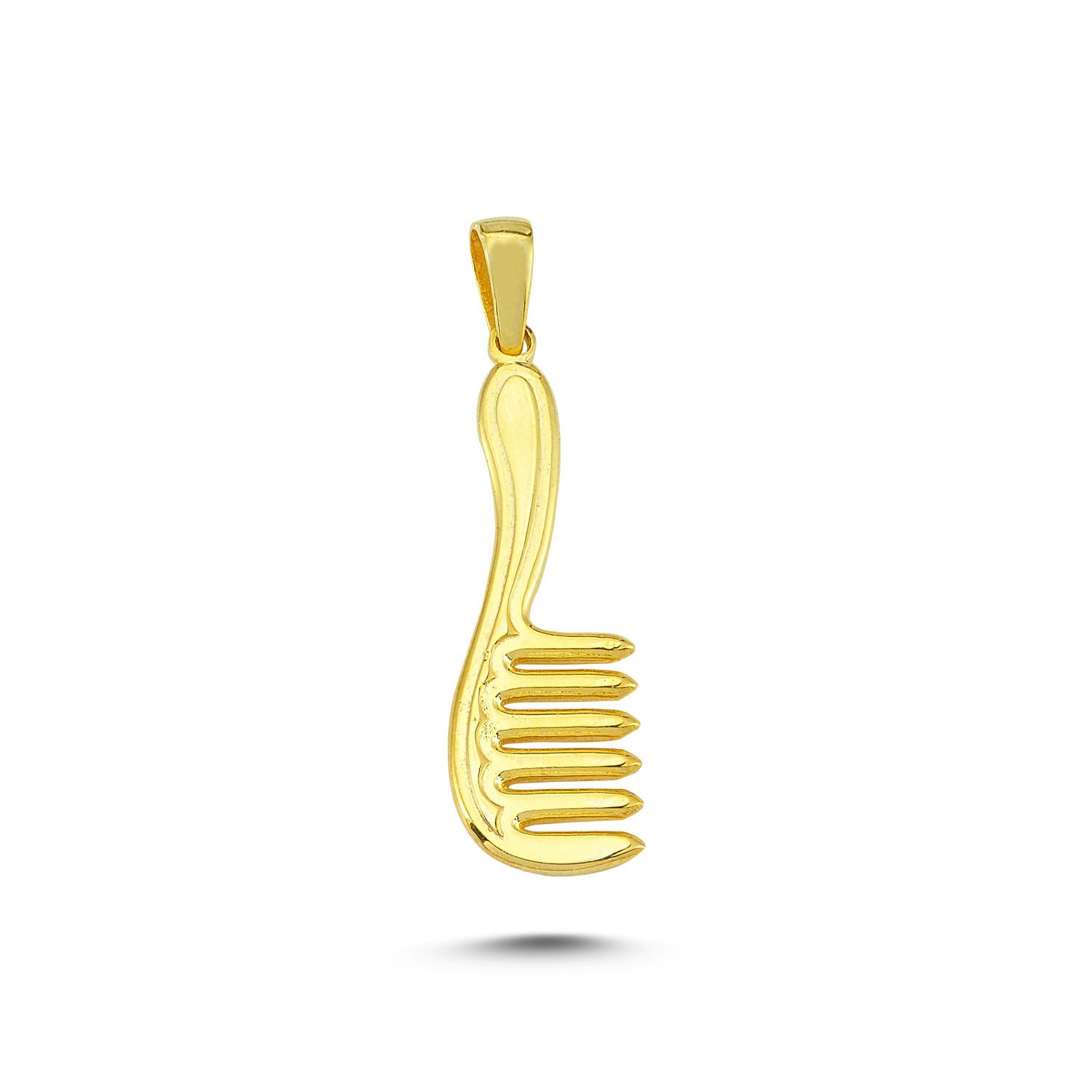Beelo Gold 14K Altın Tarak Kolye Ucu