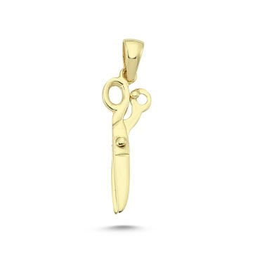 Beelo Gold 14K Altın Makas Kolye Ucu