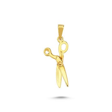 Beelo Gold 14K Altın Makas Kolye Ucu