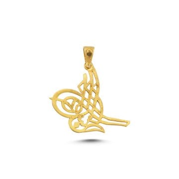 Beelo Gold 14K Altın Osmanlı Tuğra Kolye Ucu