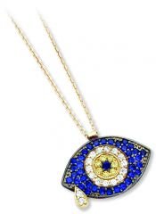 Beelo Gold 14K Altın Nazar Göz Gerdanlık BGGSNY006