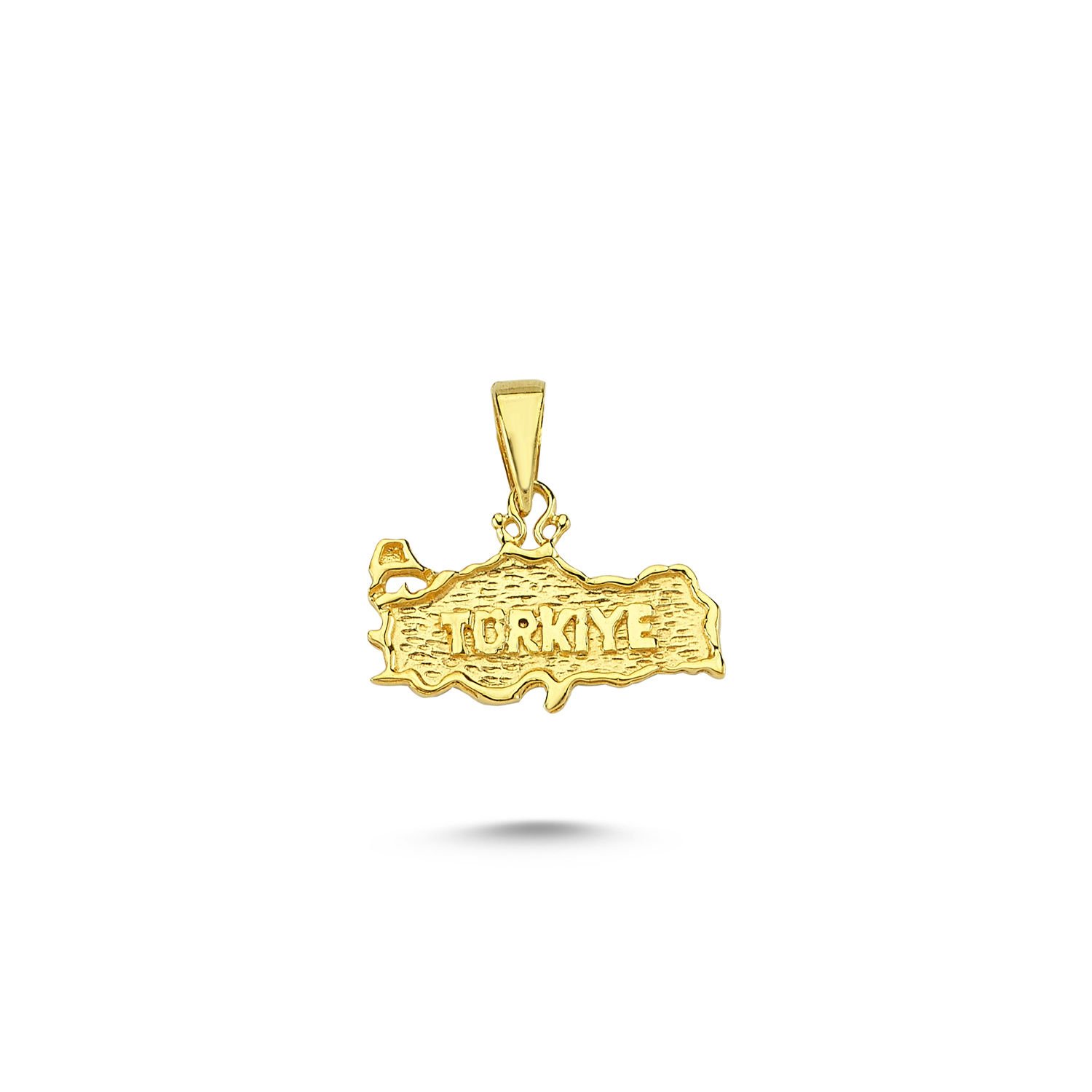 Beelo Gold 14K Altın Türkiye Haritası Kolye Ucu