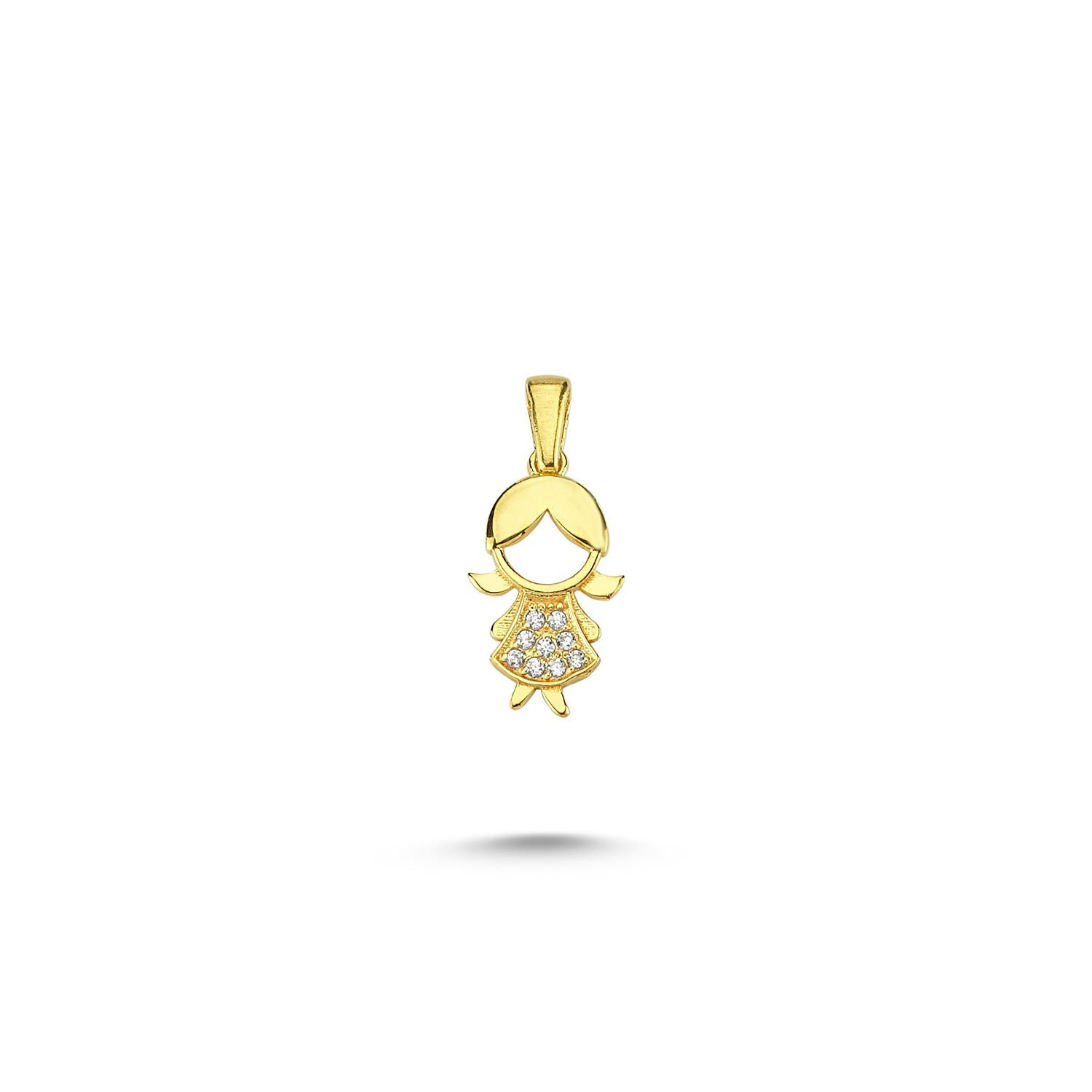 Beelo Gold 14K Altın Kız Çocuk Taşlı Kolye Ucu