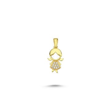 Beelo Gold 14K Altın Kız Çocuk Taşlı Kolye Ucu