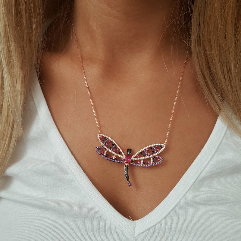 Beelo Silver Rose 925K Gümüş Yusufcuk  Kolye