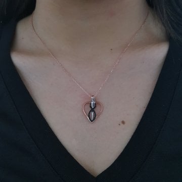Altın Kaplama 925K Gümüş Sevgili Sonsuzluk Kolye