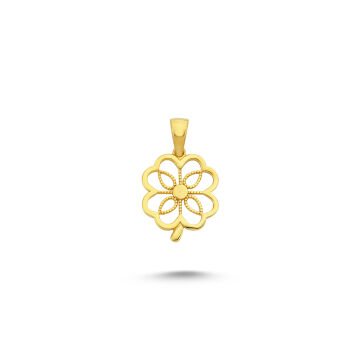 Beelo Gold 14K Altın Çiçek Özel Tasarım Kolye Ucu