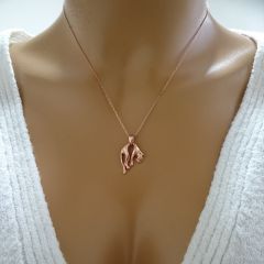 Beelo Gold 14K Altın Jaguar Kolye