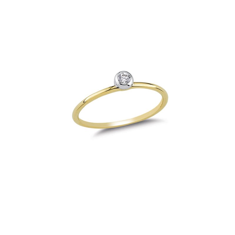 Beelo Gold 14K Altın Taşlı Yüzük 