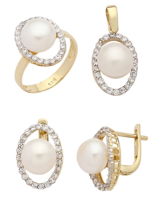 Beelo Gold 14K Altın İnci Set BGTİN036