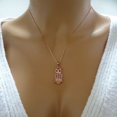Beelo Gold 14K Altın Baykuş Kolye